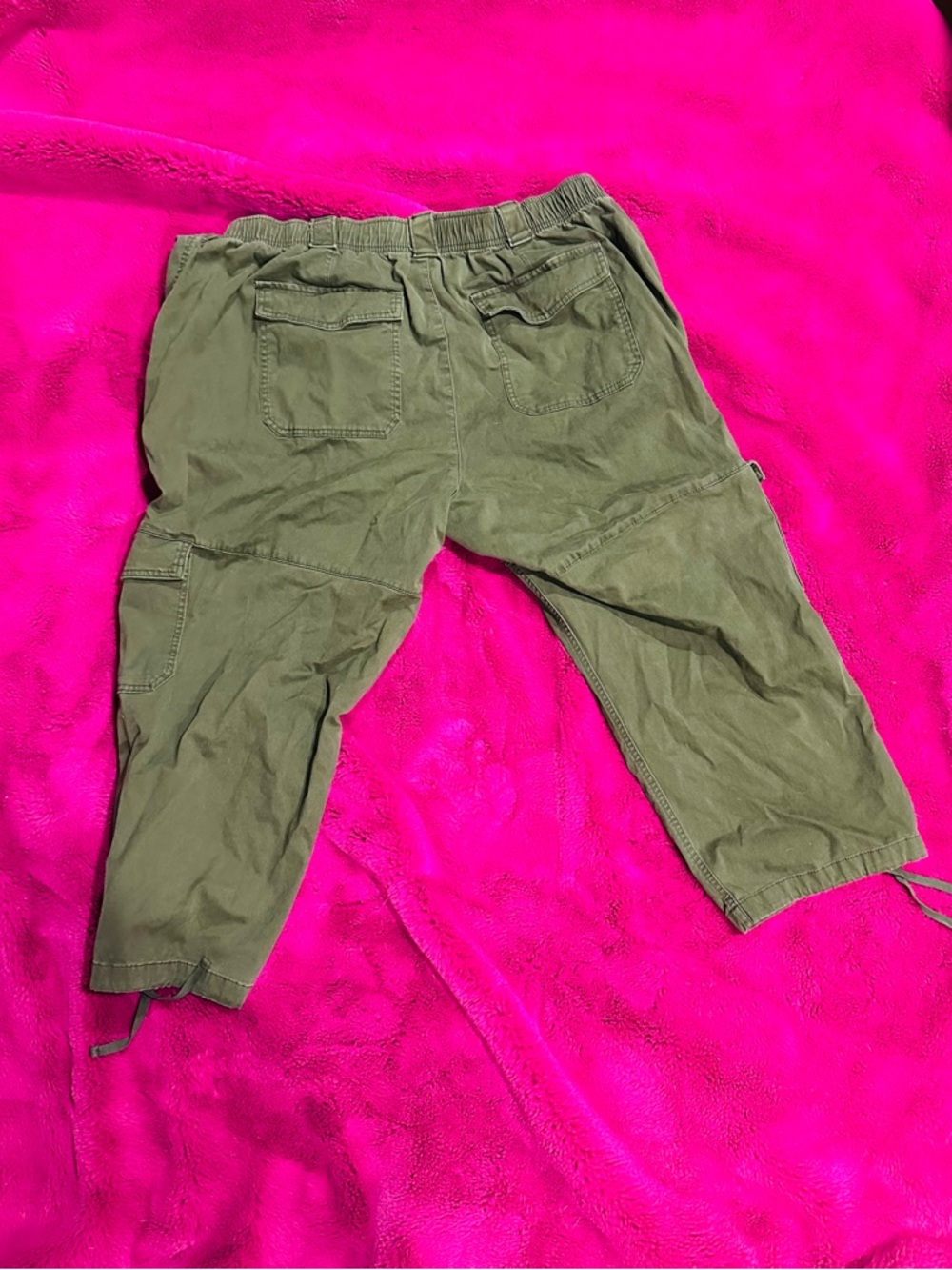 Olive Cargo Drawstring Hem women’s Pants - Picture 3 of 4